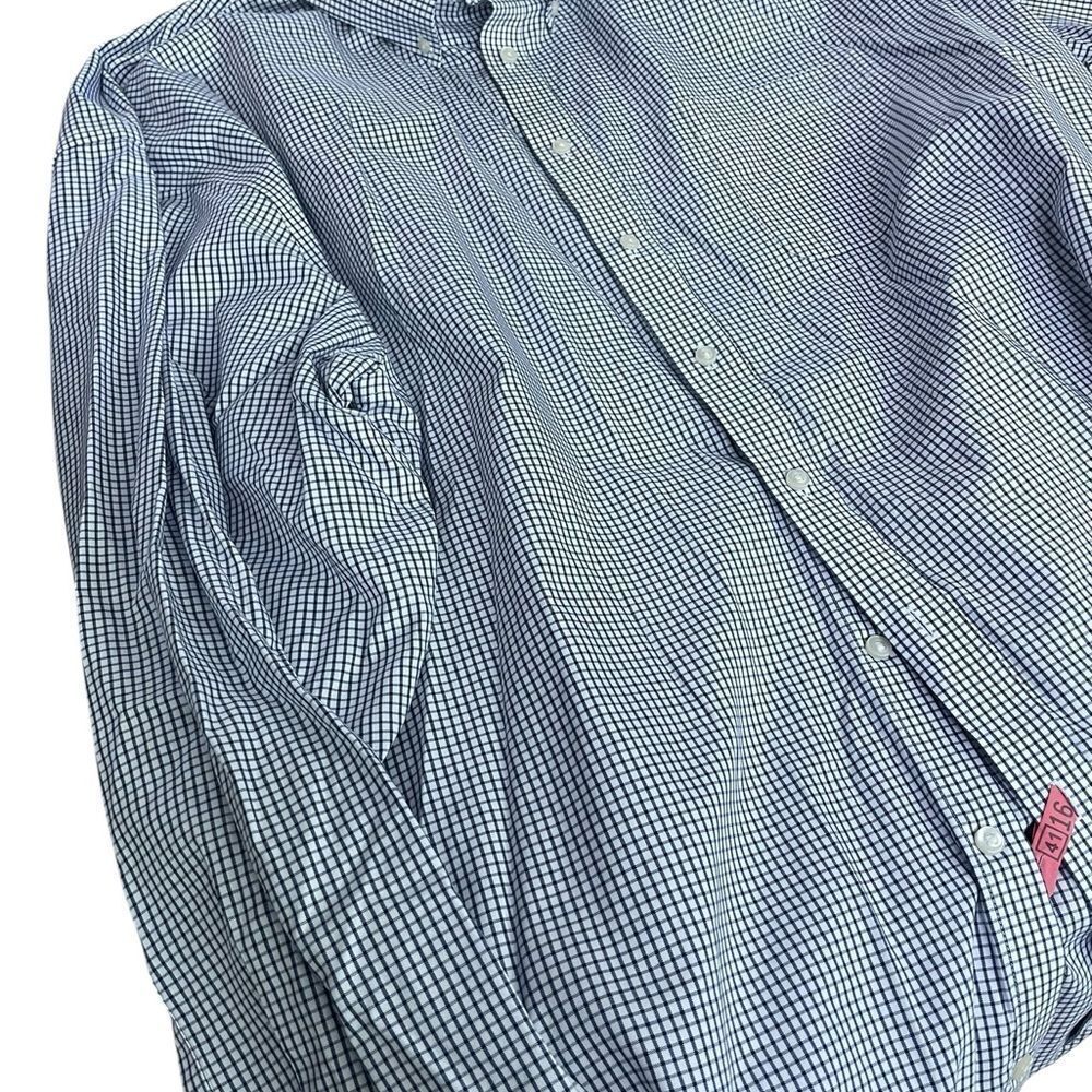 Stafford size 20 36/37 Men's Blue Checkered Shirt like new see pics